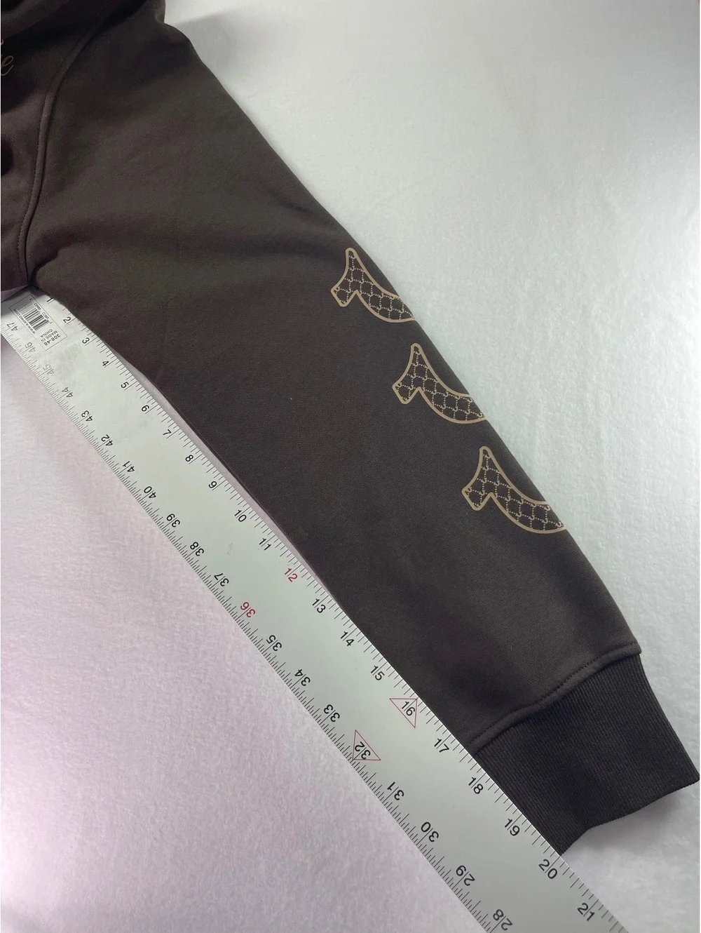 True Religion Filled HS Zip Hoodie Java Brown Large